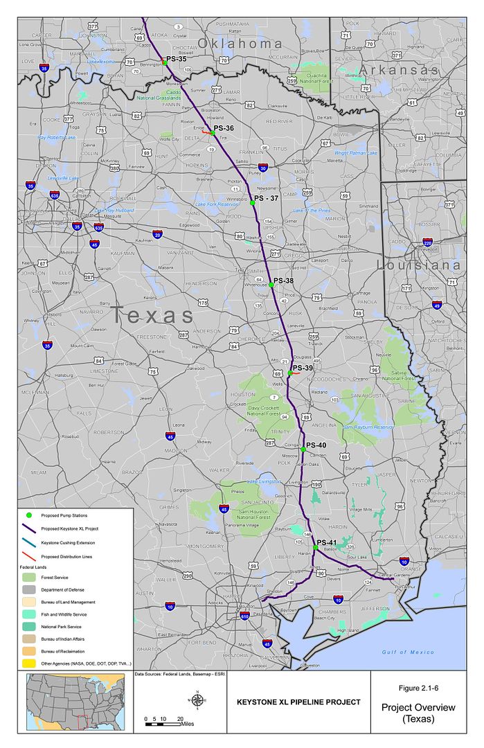 KEYSTONE XL PIPELINE route through East Texas. picture by iandavis_06 ...