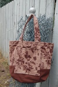 Unlined Fall Flower Tote