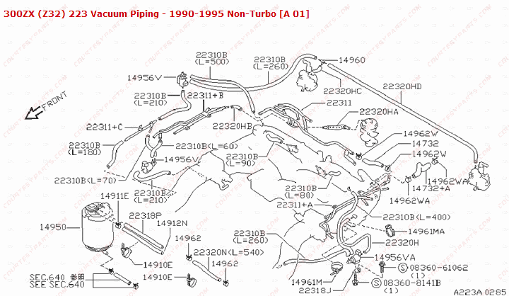 1990 Nissan 300zx vacuum hose diagram #6