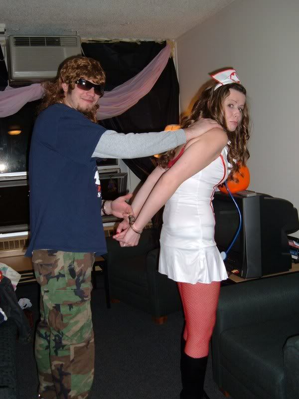 Here's me and my girl at a Halloween party