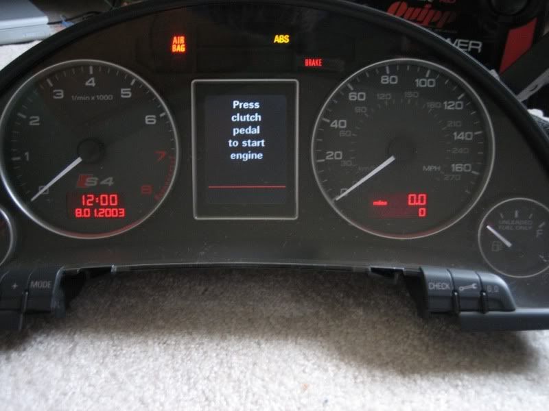 B6 A4 instrument cluster with color DIS
