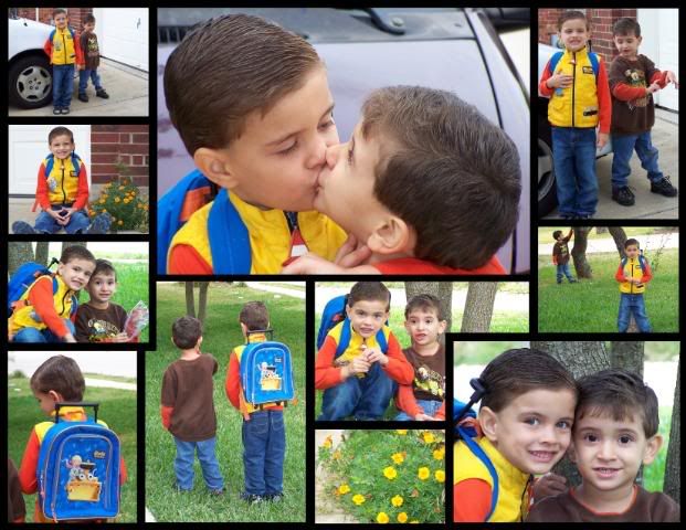 Danny and Austin before school