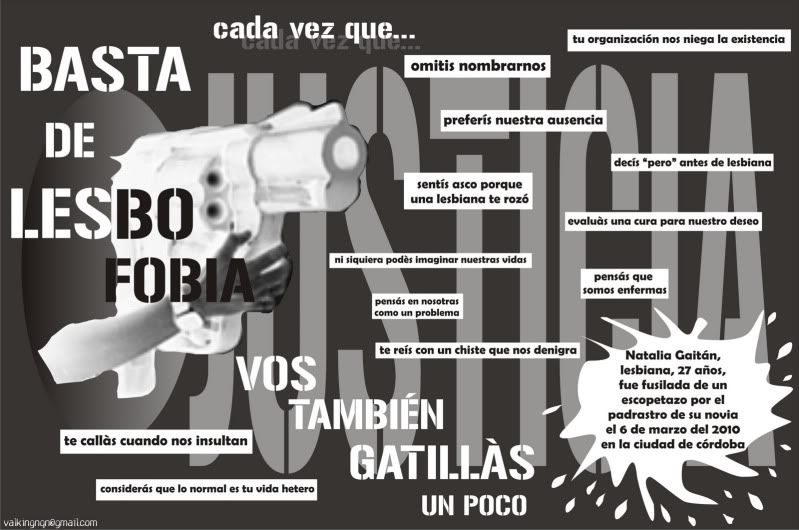 Natalia GaitÃ¡n,lesbofobia,derechos de la mujer,LGBTfobia,Argentina