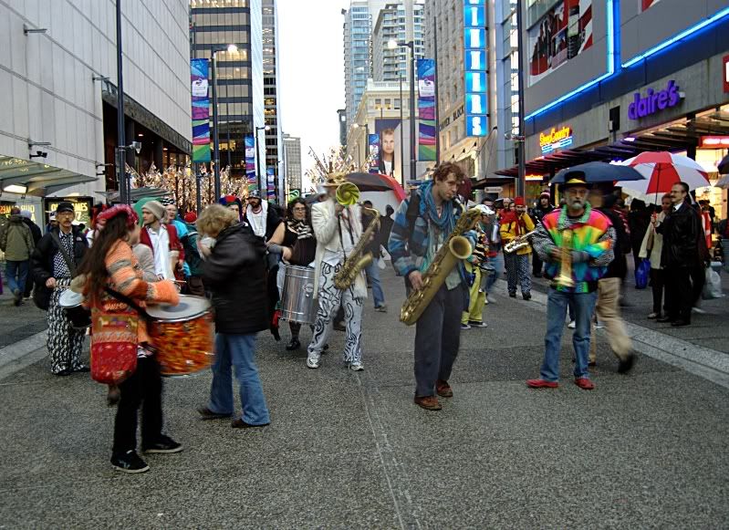 Carnival Band on Granville Street Pictures, Images and Photos