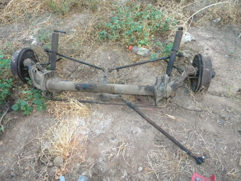 front axle removed