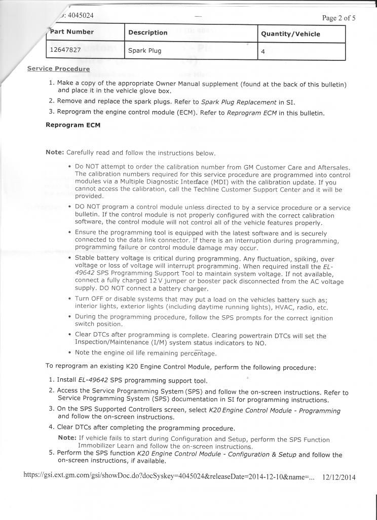 Cadillac Ats 2.0 T >> The Recall/Bulletin 14591 Thread - piston damage due to ... Cadillac Ats 2.0 T >> The Recall/Bulletin 14591 Thread - piston damage due to ...