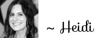 signature of Heidi from Happiness is Homemade family blog 