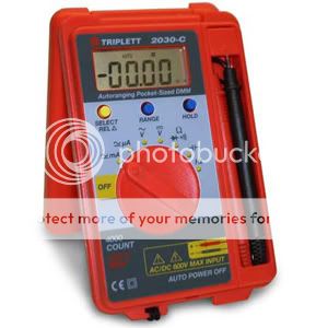 New Triplett Auto Range Pocket Size DMM 2030 Multimeter 6 14395 00002 